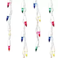 300-Count Shimmering Multi-Color Mini Christmas Icicle Light Set  8.5ft White Wire