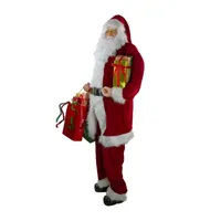 72'' Red and White Santa Claus with Shopping Bags Christmas Figure