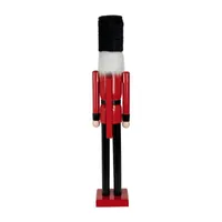 5' Commercial Size Wooden Red and Black Christmas Nutcracker Soldier