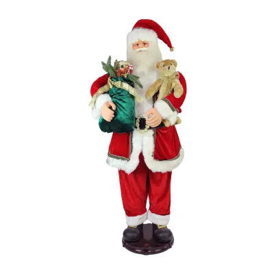 5' Deluxe Traditional Animated and Musical Dancing Santa Claus Christmas Figure