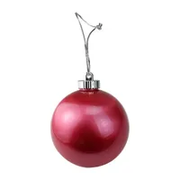 3ct Red LED Lighted Battery Operated Shatterproof Christmas Ball Ornaments 6'' (150mm)