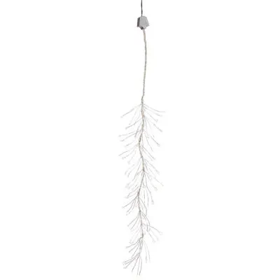 144 White Pre-Lit LED Mini Snow Branch Christmas Lights - 5 ft Silver Wire