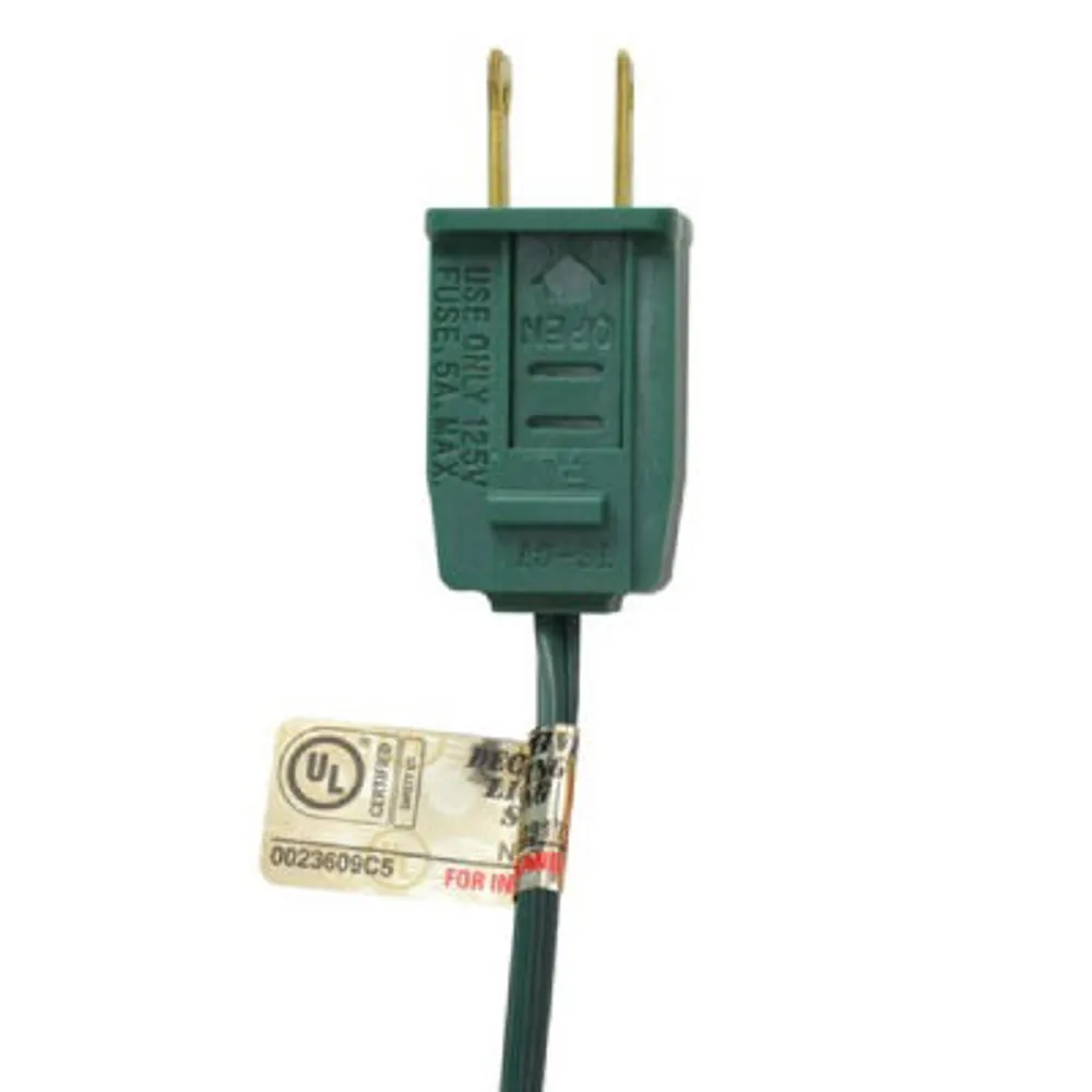 25-Count Opaque Green C7 Christmas Light Set - 24ft Green Wire