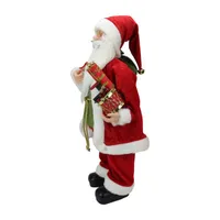 24'' Red and White Santa Claus with Presents and Drum Christmas Figure