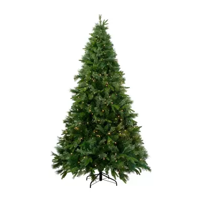 7.5' Pre-Lit Full Ashcroft Cashmere Pine Artificial Christmas Tree - Clear Dura-Lit Lights