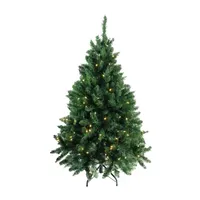 4.5' Pre-Lit Buffalo Fir Full Artificial Christmas Tree - Warm White LED Lights