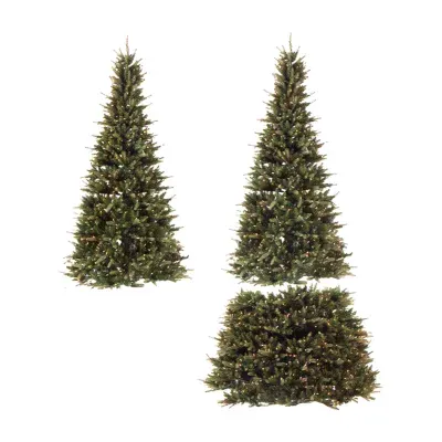 7.5' Pre-Lit Full Green Extend-A-Tree Adjustable Artificial Christmas Tree - Clear Lights
