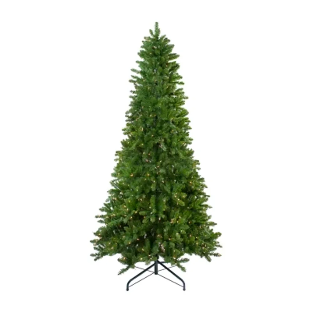 7.5' Pre-Lit Medium Frasier Fir Artificial Christmas Tree, Clear