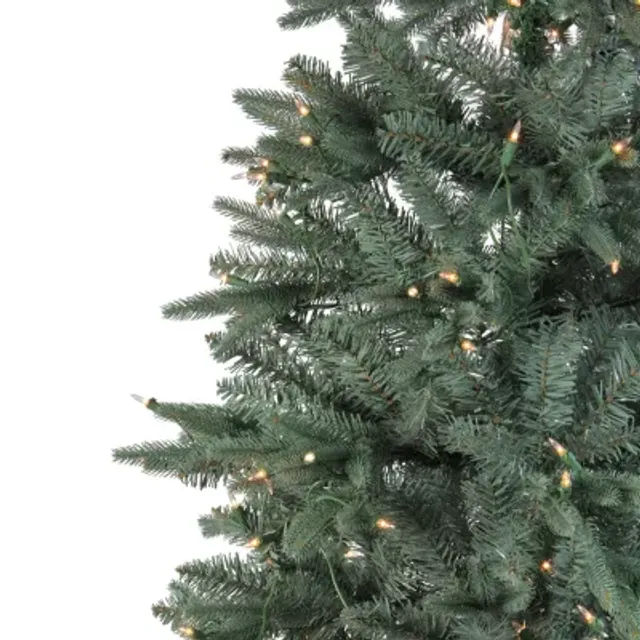 ASSTD NATIONAL BRAND 7.5' Pre-Lit Washington Frasier Fir Slim Artificial  Christmas Tree - Clear Lights