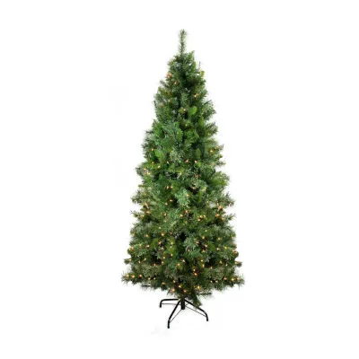 7.5 ft Pre-Lit Medium Mixed Cashmere Pine Artificial Christmas Tree - Clear Lights