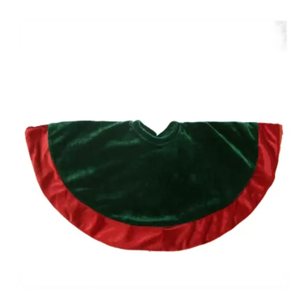 18'' Green and Red Round Mini Christmas Tree Skirt