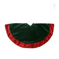 18'' Green and Red Round Mini Christmas Tree Skirt