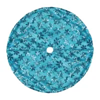 20'' Blue Sequin Snowflake Pattern Mini Christmas Tree Skirt