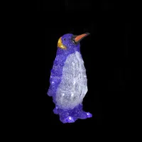 12.5'' Lighted Commercial Grade Acrylic Penguin Christmas Display Decoration