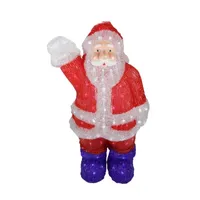 24'' Lighted Commercial Grade Acrylic Santa Claus Christmas Display Decoration