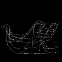 42'' Lighted White Sleigh Christmas Outdoor Decor - Clear Lights