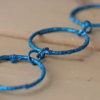 5' x 1.75'' Turquoise Peacock Blue Round Chain Christmas Garland - Unlit