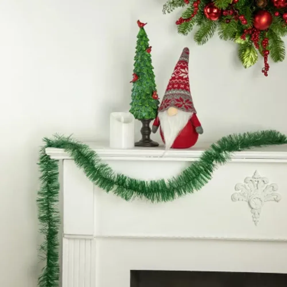 50' x 2.75'' Green Tinsel Artificial Christmas Garland - Unlit