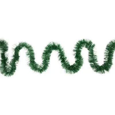 50' x 2.75'' Green Tinsel Artificial Christmas Garland - Unlit