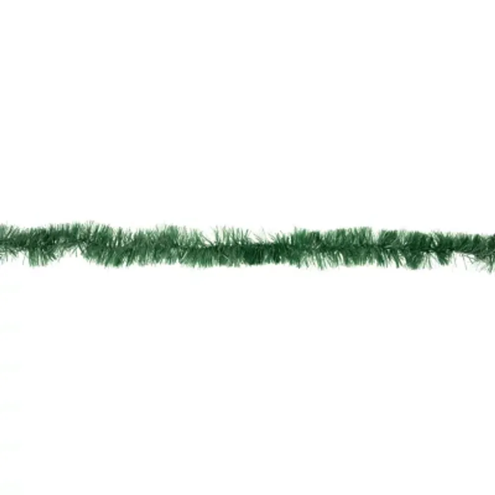 50' x 2.75'' Green Tinsel Artificial Christmas Garland - Unlit