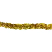 50' x 2.5'' Deep Gold Christmas Foil Tinsel Garland - Unlit