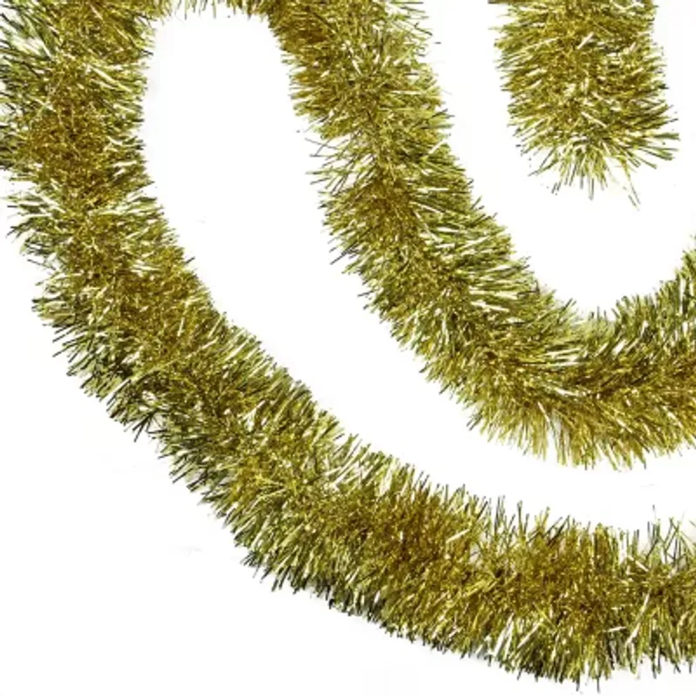 50' x 4'' Gold Tinsel Artificial Christmas Garland - Unlit