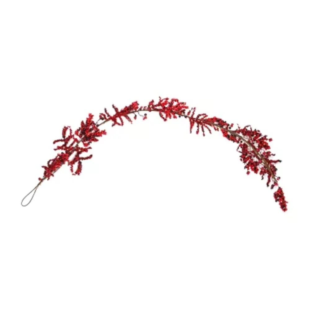 6' x 8'' Burgundy Red Berry Artificial Christmas Garland- Unlit