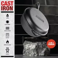 Granitestone Heavy Duty Cast Iron 2-In-1 Cooker