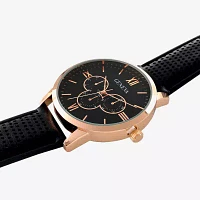 Geneva Mens Black Strap Watch Mac5173jc