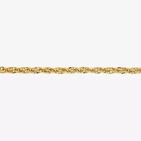 10K Gold 18 Inch Hollow Rope Chain Necklace