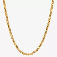 10K Gold 18 Inch Hollow Rope Chain Necklace