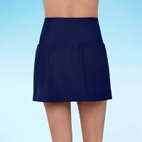 Liz Claiborne Womens Comfort Waistband Swim Skirt