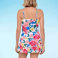 Liz Claiborne Floral Tankini Swimsuit Top