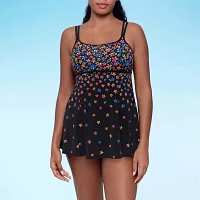 Sonnet Shores Womens Exotic Animal Print Floral One Piece Swimsuit