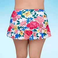 Liz Claiborne Womens Floral Swim Skirt Plus