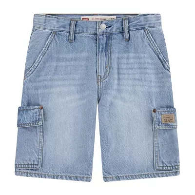 Levi's Big Boys Adjustable Waist Denim Cargo Short
