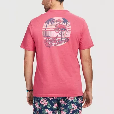 IZOD Saltwater Soft Wash Mens Crew Neck Short Sleeve Classic Fit Graphic T-Shirt