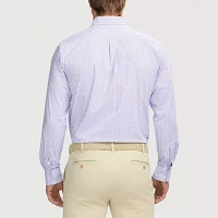 IZOD Mens Performance Comfort Stretch Fabric Long Sleeve Classic Fit Button-Down Shirt