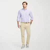 IZOD Mens Performance Comfort Stretch Fabric Long Sleeve Classic Fit Button-Down Shirt