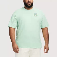 IZOD Big and Tall Saltwater Mens Crew Neck Short Sleeve Classic Fit Graphic T-Shirt