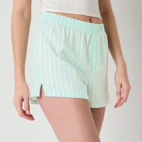 Arizona Body Womens Juniors Flannel Pajama Shorts