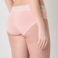 Arizona Body Cotton with Lace Hipster Panty