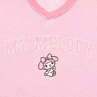 Juniors My Melody Ringer Tee Womens V Neck Short Sleeve Hello Kitty Graphic T-Shirt