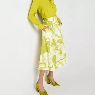 Worthington Womens Belted Skirt