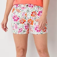 St. John's Bay Womens Mid Rise Chino Short