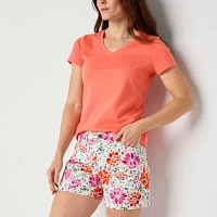 St. John's Bay Womens Mid Rise Chino Short