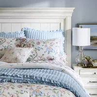 Martha Stewart Blue Ruffle Reversible Quilt