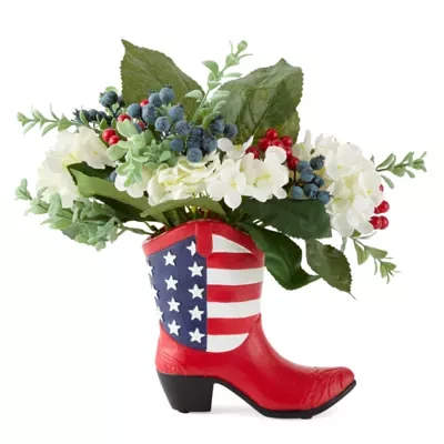 Layerings Boot Floral Arrangement