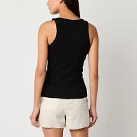 a.n.a Womens Tall Henley Neck Sleeveless Tank Top