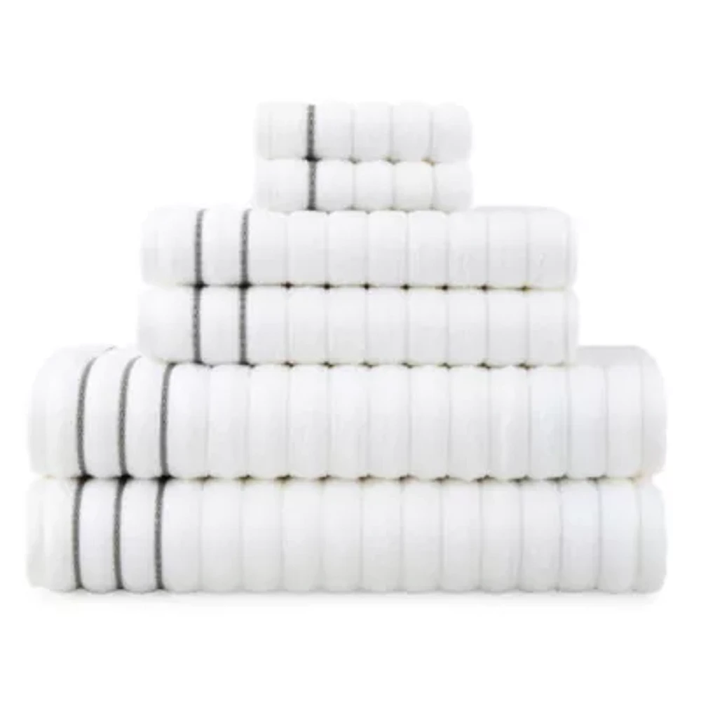 Home Expressions 6-pc. Ribbed Solid Bath Towel Set